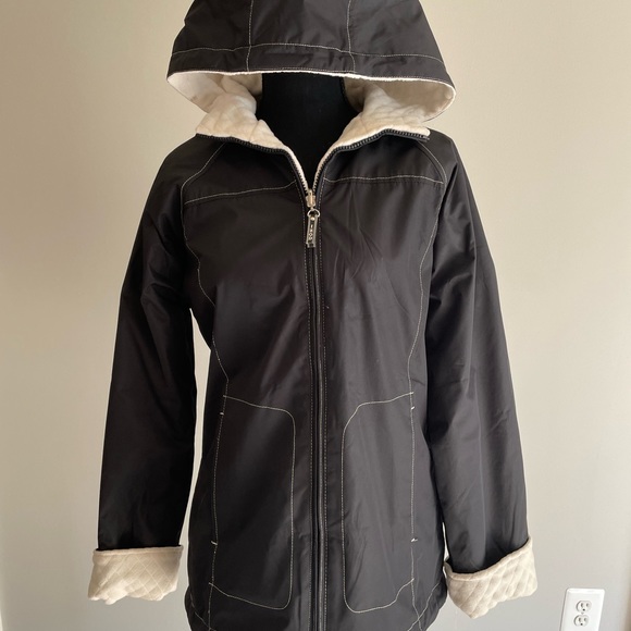 IZOD Nylon Reversible Raincoat Sz Small - Picture 4 of 4